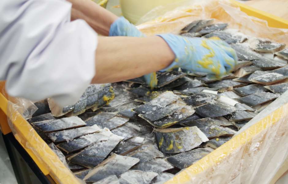 旬の魚を、市場から仕入れて加工。